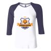 Ladies' Baby Rib Three-QuarterSleeve Contrast Raglan T-Shirt Thumbnail