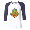 Ladies' Baby Rib Three-QuarterSleeve Contrast Raglan T-Shirt Thumbnail