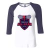 Ladies' Baby Rib Three-QuarterSleeve Contrast Raglan T-Shirt Thumbnail