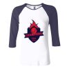Ladies' Baby Rib Three-QuarterSleeve Contrast Raglan T-Shirt Thumbnail