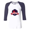 Ladies' Baby Rib Three-QuarterSleeve Contrast Raglan T-Shirt Thumbnail