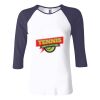 Ladies' Baby Rib Three-QuarterSleeve Contrast Raglan T-Shirt Thumbnail