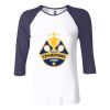 Ladies' Baby Rib Three-QuarterSleeve Contrast Raglan T-Shirt Thumbnail