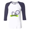 Ladies' Baby Rib Three-QuarterSleeve Contrast Raglan T-Shirt Thumbnail