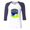 Ladies' Baby Rib Three-QuarterSleeve Contrast Raglan T-Shirt Thumbnail