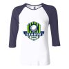 Ladies' Baby Rib Three-QuarterSleeve Contrast Raglan T-Shirt Thumbnail