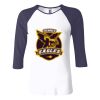 Ladies' Baby Rib Three-QuarterSleeve Contrast Raglan T-Shirt Thumbnail