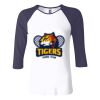Ladies' Baby Rib Three-QuarterSleeve Contrast Raglan T-Shirt Thumbnail
