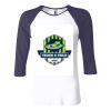 Ladies' Baby Rib Three-QuarterSleeve Contrast Raglan T-Shirt Thumbnail