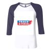 Ladies' Baby Rib Three-QuarterSleeve Contrast Raglan T-Shirt Thumbnail