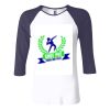 Ladies' Baby Rib Three-QuarterSleeve Contrast Raglan T-Shirt Thumbnail