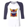 Ladies' Baby Rib Three-QuarterSleeve Contrast Raglan T-Shirt Thumbnail