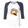 Ladies' Baby Rib Three-QuarterSleeve Contrast Raglan T-Shirt Thumbnail