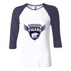 Ladies' Baby Rib Three-QuarterSleeve Contrast Raglan T-Shirt Thumbnail
