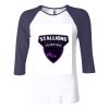 Ladies' Baby Rib Three-QuarterSleeve Contrast Raglan T-Shirt Thumbnail