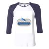 Ladies' Baby Rib Three-QuarterSleeve Contrast Raglan T-Shirt Thumbnail