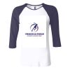 Ladies' Baby Rib Three-QuarterSleeve Contrast Raglan T-Shirt Thumbnail