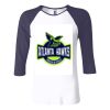 Ladies' Baby Rib Three-QuarterSleeve Contrast Raglan T-Shirt Thumbnail