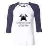 Ladies' Baby Rib Three-QuarterSleeve Contrast Raglan T-Shirt Thumbnail