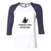 Ladies' Baby Rib Three-QuarterSleeve Contrast Raglan T-Shirt Thumbnail