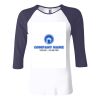 Ladies' Baby Rib Three-QuarterSleeve Contrast Raglan T-Shirt Thumbnail