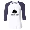 Ladies' Baby Rib Three-QuarterSleeve Contrast Raglan T-Shirt Thumbnail