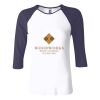 Ladies' Baby Rib Three-QuarterSleeve Contrast Raglan T-Shirt Thumbnail