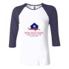Ladies' Baby Rib Three-QuarterSleeve Contrast Raglan T-Shirt Thumbnail