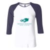 Ladies' Baby Rib Three-QuarterSleeve Contrast Raglan T-Shirt Thumbnail