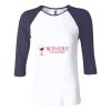 Ladies' Baby Rib Three-QuarterSleeve Contrast Raglan T-Shirt Thumbnail