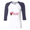 Ladies' Baby Rib Three-QuarterSleeve Contrast Raglan T-Shirt Thumbnail