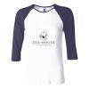 Ladies' Baby Rib Three-QuarterSleeve Contrast Raglan T-Shirt Thumbnail