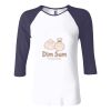 Ladies' Baby Rib Three-QuarterSleeve Contrast Raglan T-Shirt Thumbnail