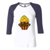 Ladies' Baby Rib Three-QuarterSleeve Contrast Raglan T-Shirt Thumbnail