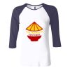 Ladies' Baby Rib Three-QuarterSleeve Contrast Raglan T-Shirt Thumbnail