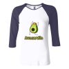 Ladies' Baby Rib Three-QuarterSleeve Contrast Raglan T-Shirt Thumbnail