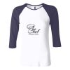 Ladies' Baby Rib Three-QuarterSleeve Contrast Raglan T-Shirt Thumbnail