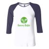 Ladies' Baby Rib Three-QuarterSleeve Contrast Raglan T-Shirt Thumbnail