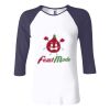 Ladies' Baby Rib Three-QuarterSleeve Contrast Raglan T-Shirt Thumbnail