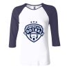 Ladies' Baby Rib Three-QuarterSleeve Contrast Raglan T-Shirt Thumbnail