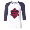 Ladies' Baby Rib Three-QuarterSleeve Contrast Raglan T-Shirt Thumbnail
