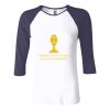 Ladies' Baby Rib Three-QuarterSleeve Contrast Raglan T-Shirt Thumbnail