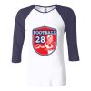 Ladies' Baby Rib Three-QuarterSleeve Contrast Raglan T-Shirt Thumbnail