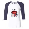 Ladies' Baby Rib Three-QuarterSleeve Contrast Raglan T-Shirt Thumbnail