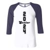 Ladies' Baby Rib Three-QuarterSleeve Contrast Raglan T-Shirt Thumbnail