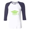 Ladies' Baby Rib Three-QuarterSleeve Contrast Raglan T-Shirt Thumbnail