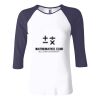 Ladies' Baby Rib Three-QuarterSleeve Contrast Raglan T-Shirt Thumbnail