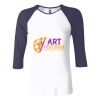 Ladies' Baby Rib Three-QuarterSleeve Contrast Raglan T-Shirt Thumbnail