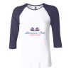 Ladies' Baby Rib Three-QuarterSleeve Contrast Raglan T-Shirt Thumbnail