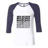 Ladies' Baby Rib Three-QuarterSleeve Contrast Raglan T-Shirt Thumbnail